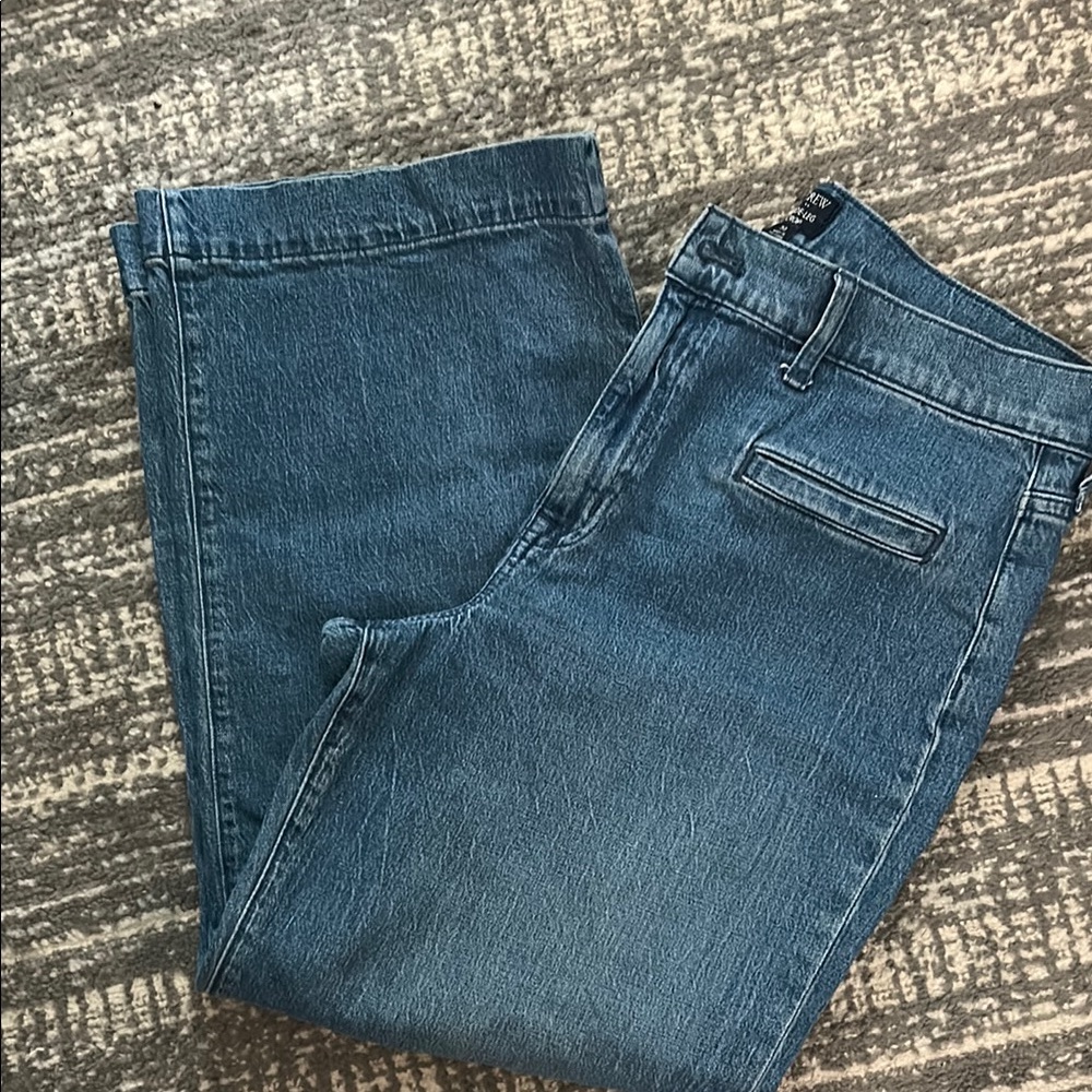 J. Crew Blue Flare Wide Leg Jeans